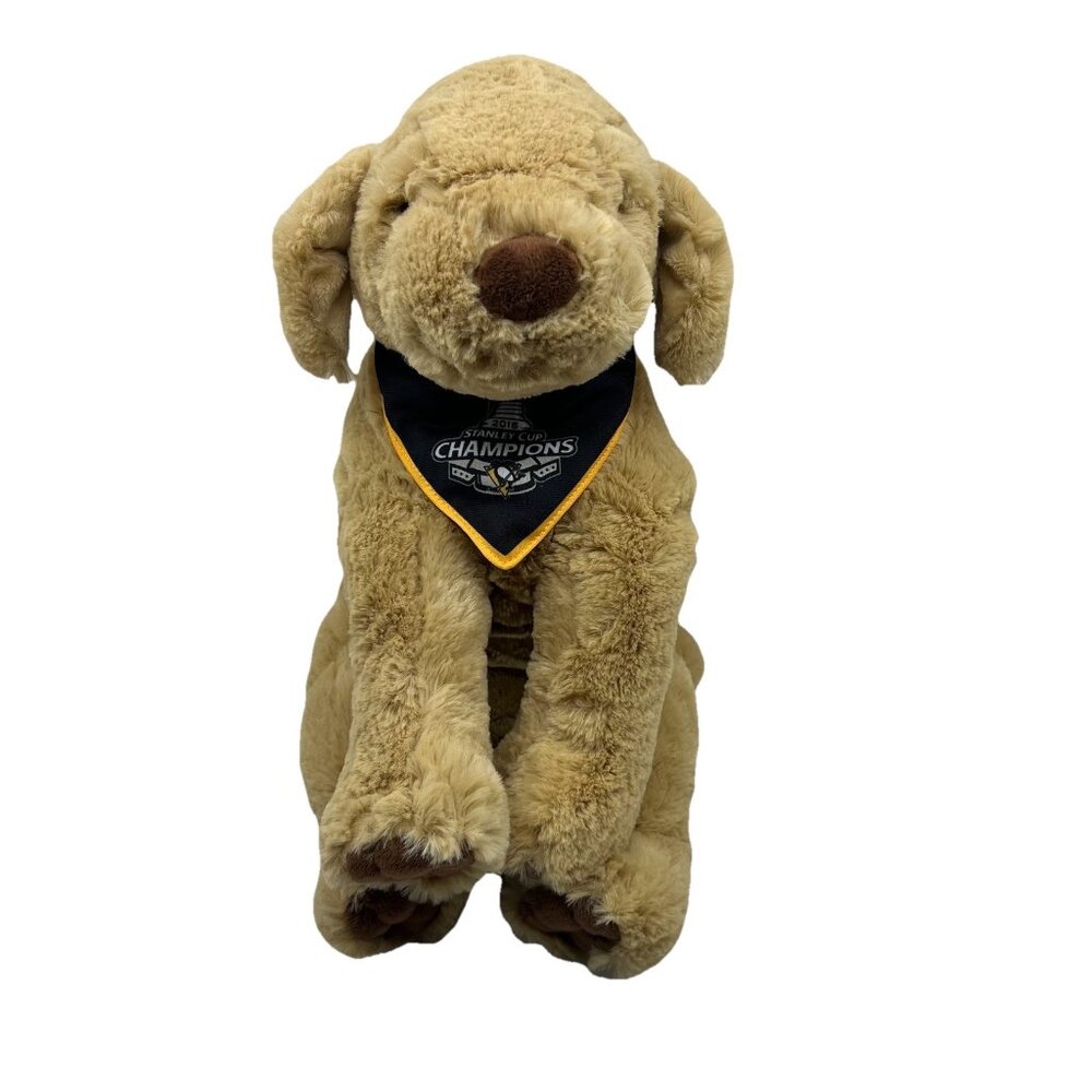 Pittsburgh Penguins 2016 Stanley Cup Champions Bandana Plush Puppy Stuffy FOCO